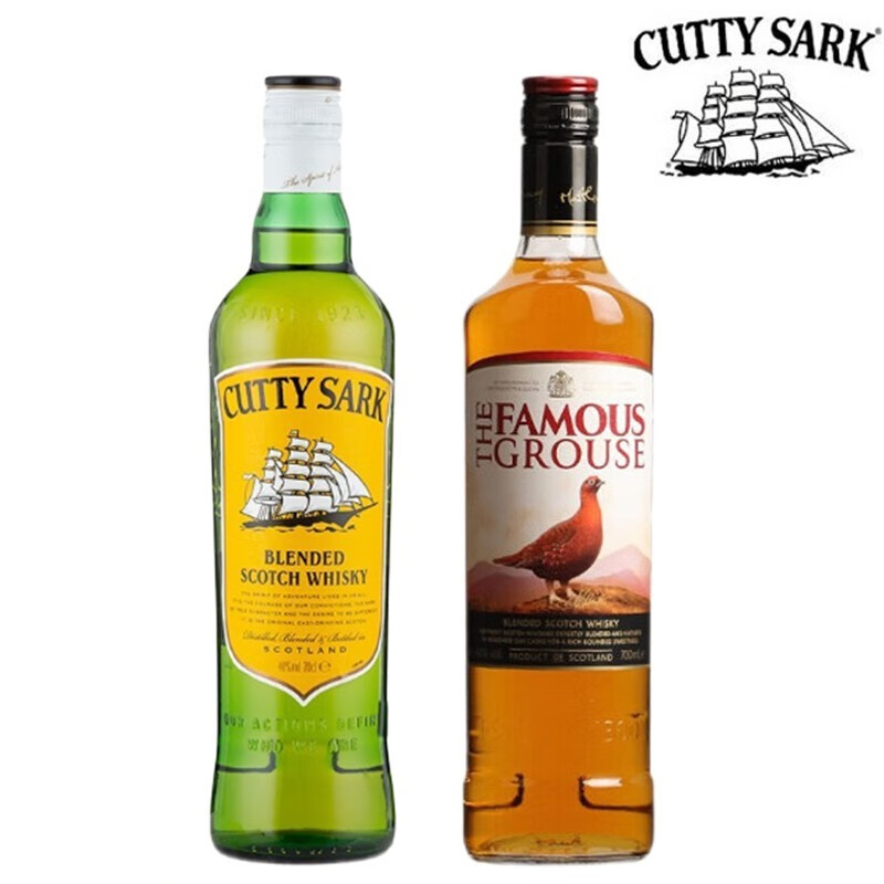 顺风（Cutty Sark）进口洋酒顺风威士忌苏格兰俱乐部 可乐桶酒  绿皮书同款威士忌 顺风*威雀组合