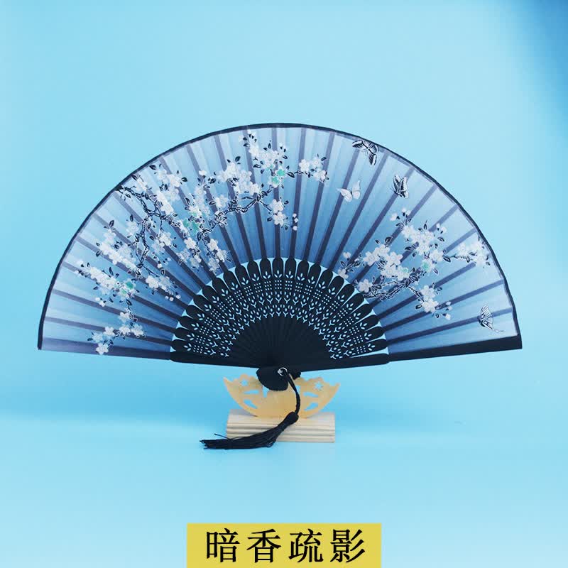 颜莱扇子折扇 中国风舞蹈古风女式古典古装儿童汉服配饰夏日随身折叠