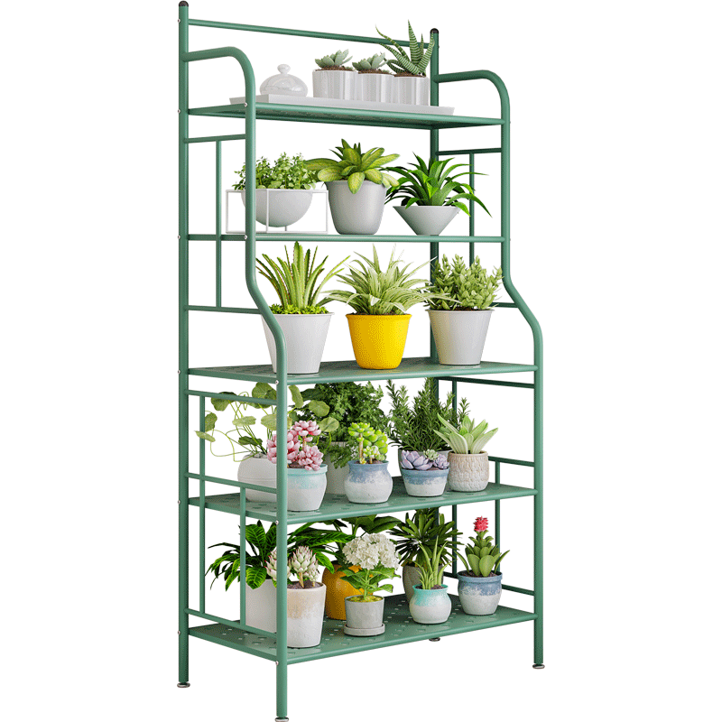 蜗家 花架阳台家用置物架客厅装饰架花盆架 户外盆栽架植物收纳架层架多肉花架子
