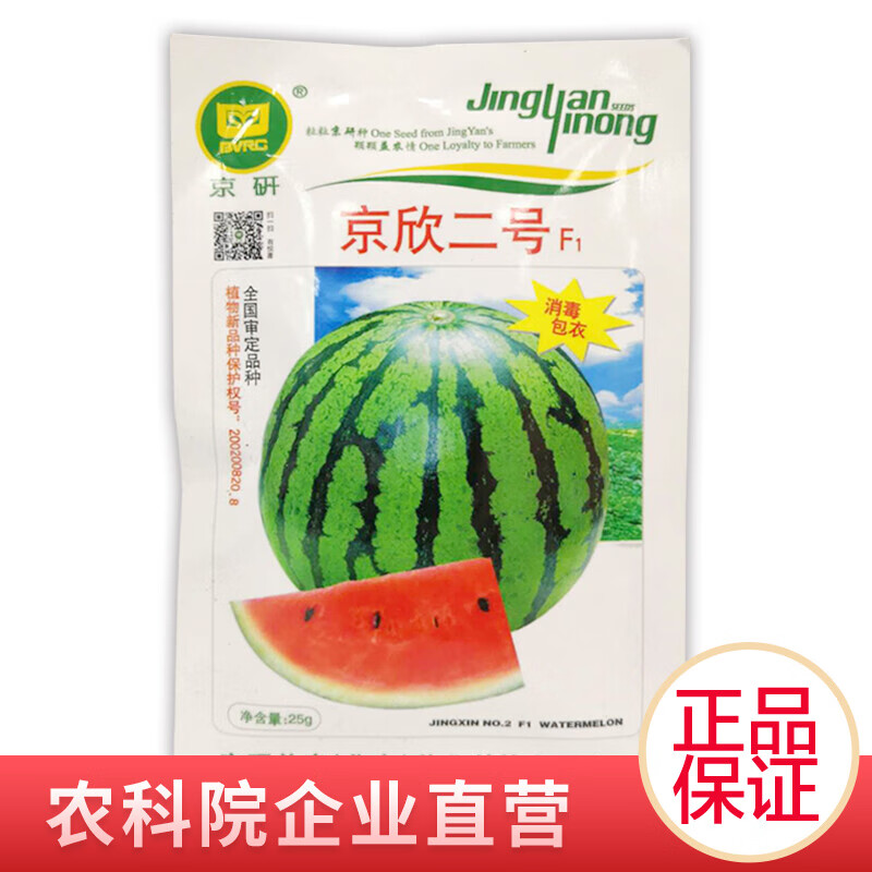 麒麟西瓜种籽多汁薄皮高产迷你大小西瓜种子 京欣2号西瓜种子25克1袋