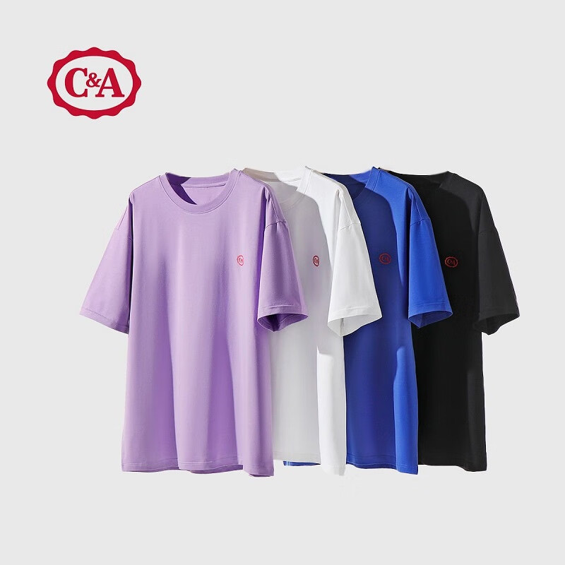 C＆AC&A男女幼童夏季宽松休闲棉质T恤22新款运动圆领短袖
