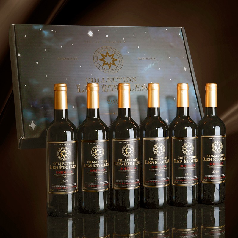 八角星lesetoiles法国原瓶进口红酒波尔多aoc级典藏干红葡萄酒礼盒装