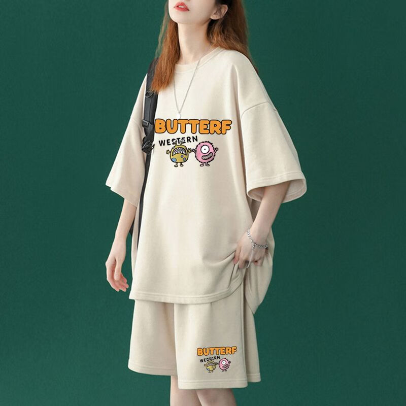 予愿胖人女装显瘦款套装夏款胖妹妹美式潮牌炸街大码胖mm200斤微胖显