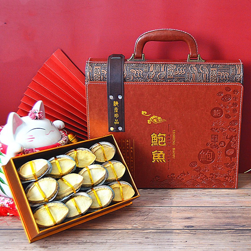 禾澹年货礼盒长辈鲍鱼礼盒装过年礼海鲜干货