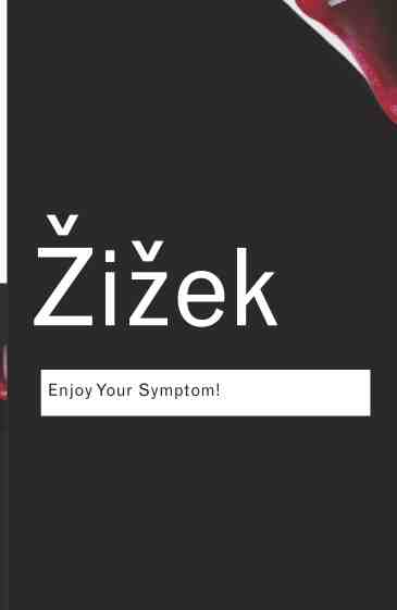 预售 享受你的病症:拉康在好莱坞内外enjoy your symptom!