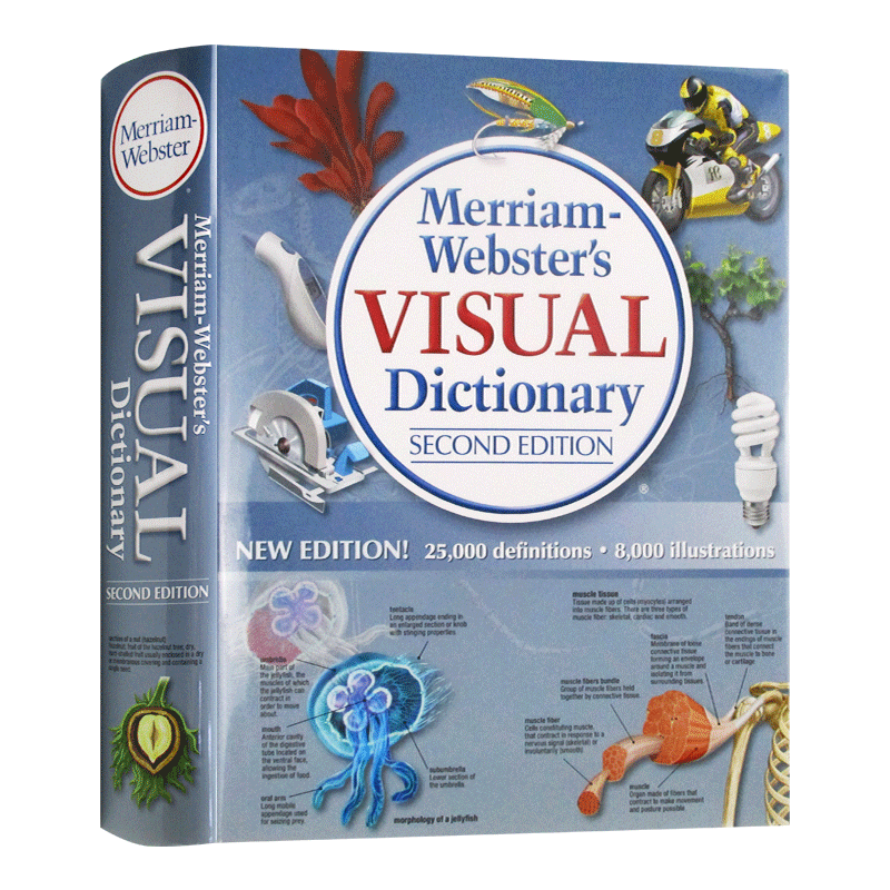 英文原版 韦氏图解词典 Merriam Webster's Visual Dictionary Second Edition 麦林韦氏字典辞典 英语学习工具书 图片词典 书 精装