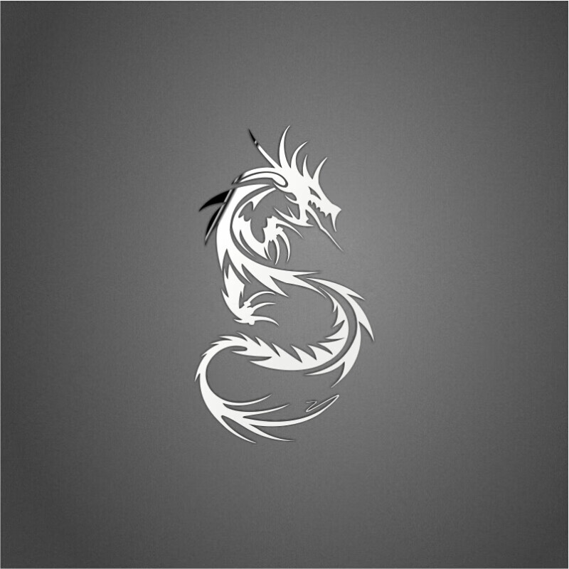 聂莊iphonexr金属贴 苹果7/8 plus logo手机壳装饰贴纸 a267龙