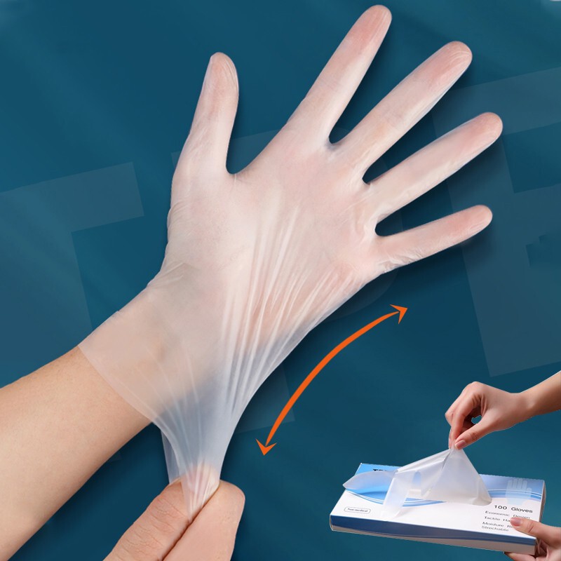 手套防水食用小龙虾美发手套美容烘焙餐饮厨房 一次性tpe手套/500只 l