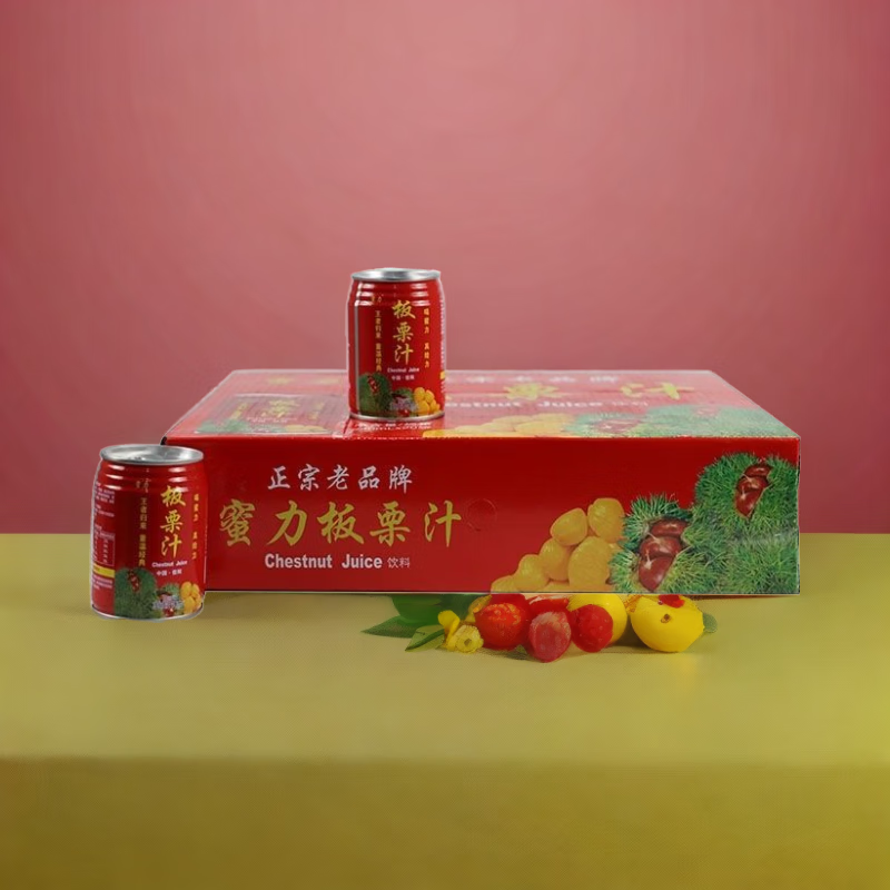 西麦板栗汁信阳大别山特产蜜力牌正宗老品牌240ml×16罐礼盒装 6瓶240