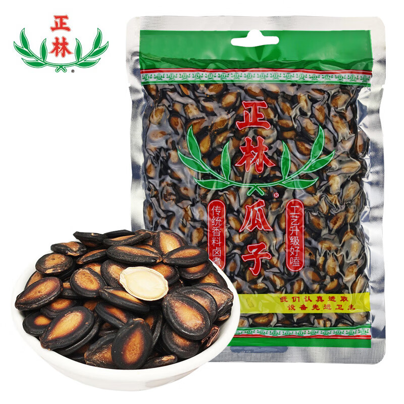 正林3A黑瓜子210g/袋甘草五香大颗粒西瓜子坚果炒货新旧包装随机发