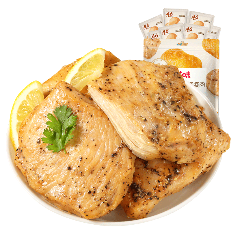 Be&Cheery 百草味 高蛋白低脂鸡胸肉 黑胡椒柠檬味 1.1kg