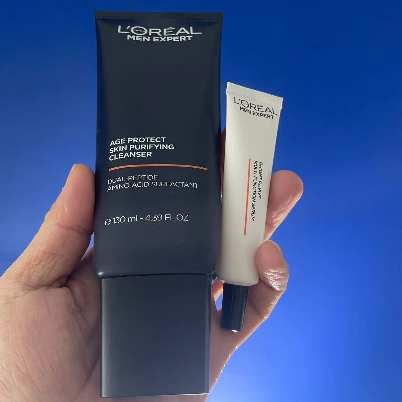 欧莱雅   loreal欧莱雅男士美白洗面奶 男肌源洗面奶130ml 美白精华