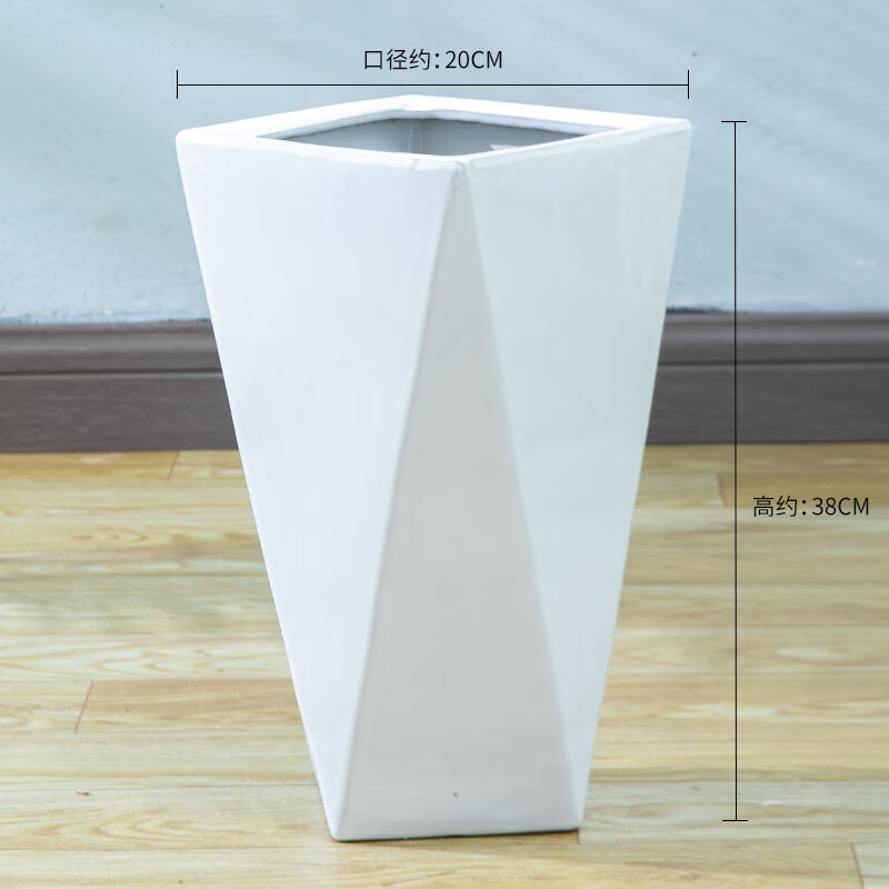 糜岚(mielanat)陶瓷特大花盆大口径发财树天堂鸟盆景客厅绿植专用盆