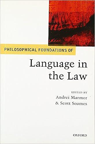 法律语言的哲学基础 Philosophical Foundations of Language in the Law