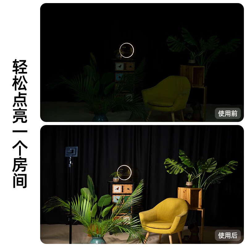 sidande双色温摄影灯LED520补光灯影棚拍照迷你打光灯小型摄影拍摄灯光手持便携外置电池 LED520官方标配（灯+电池+充电器） 6600mAh容量套装