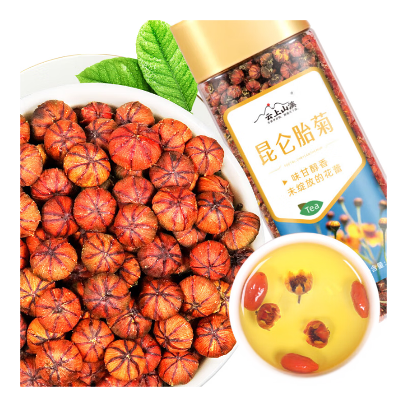 云上山溪 昆仑雪菊胎菊王150g新疆昆仑天山雪菊蕾血菊菊花茶健康养生茶饮