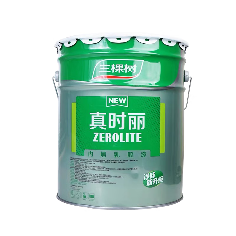 三棵树真时丽内墙乳胶漆室内彩色墙面漆环保自刷白色油漆涂料 24公斤