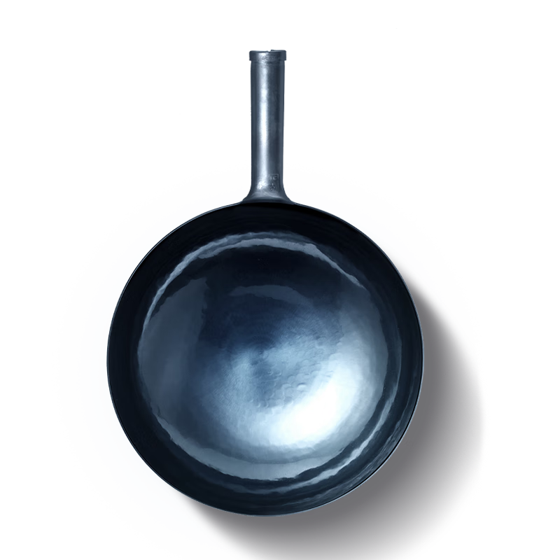 老艺人章丘手工铁锅炒锅熟铁无涂层不易粘锅老式炒菜锅一万次锻打燃气灶实付165元