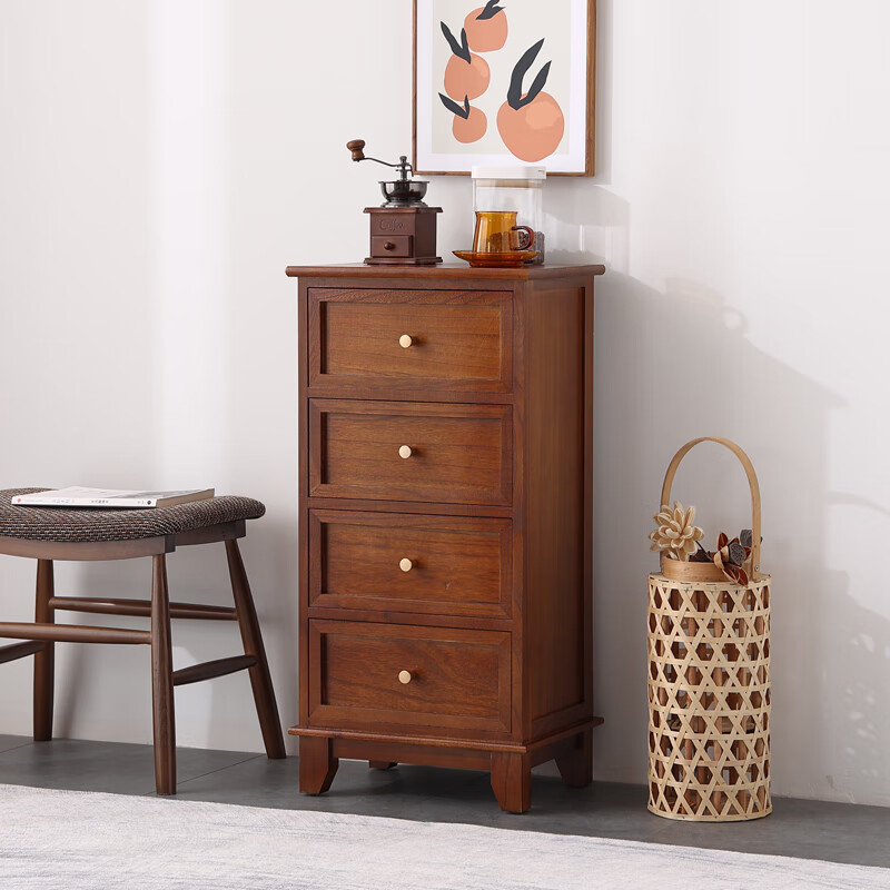 生态宜家【官方直销】床头五斗柜纯实木客厅边柜抽屉柜储物柜卧室柜收
