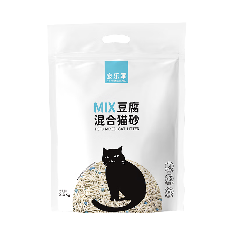 宠乐乖猫砂豆腐除臭吸水植物混合猫砂2.5kg点评怎么样？新手小白评测报告？