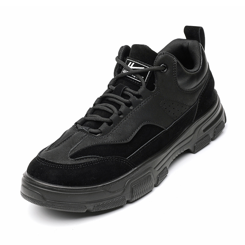 回力鞋男款春秋季运动鞋男士工作鞋黑色耐磨跑步鞋学生休闲鞋 黑色 38
