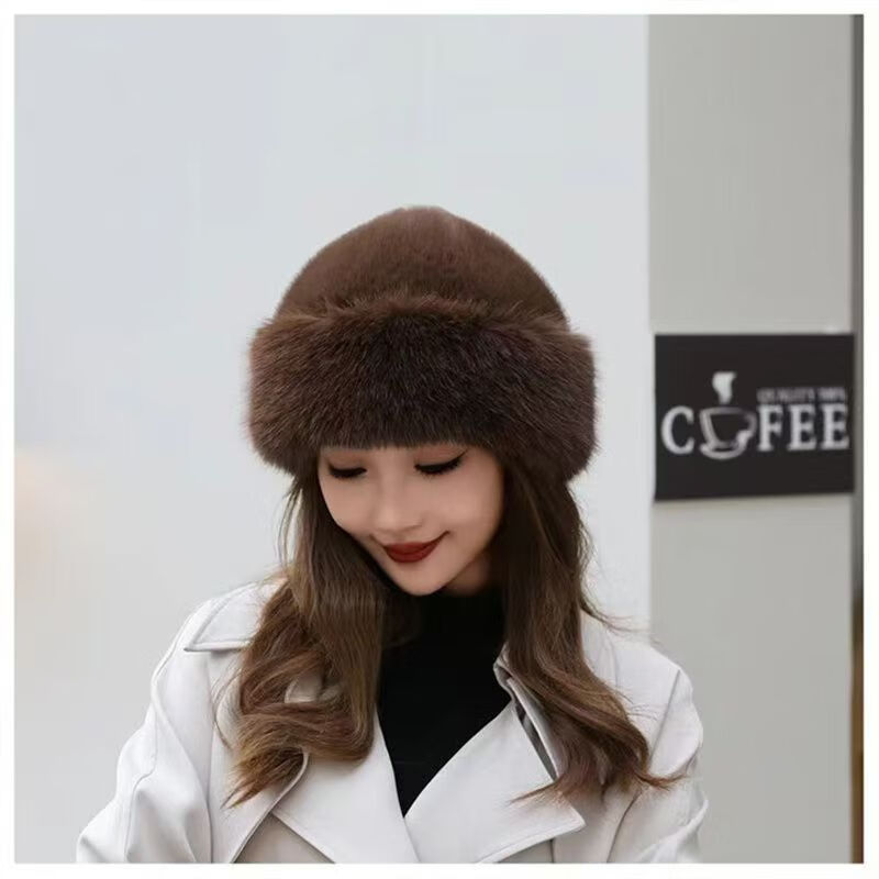 ˼֯��  �����¿�ٴ�Ů��ů����ñ����Сë�޷��� ��ɫ�ɹ�ñ ����ɫ