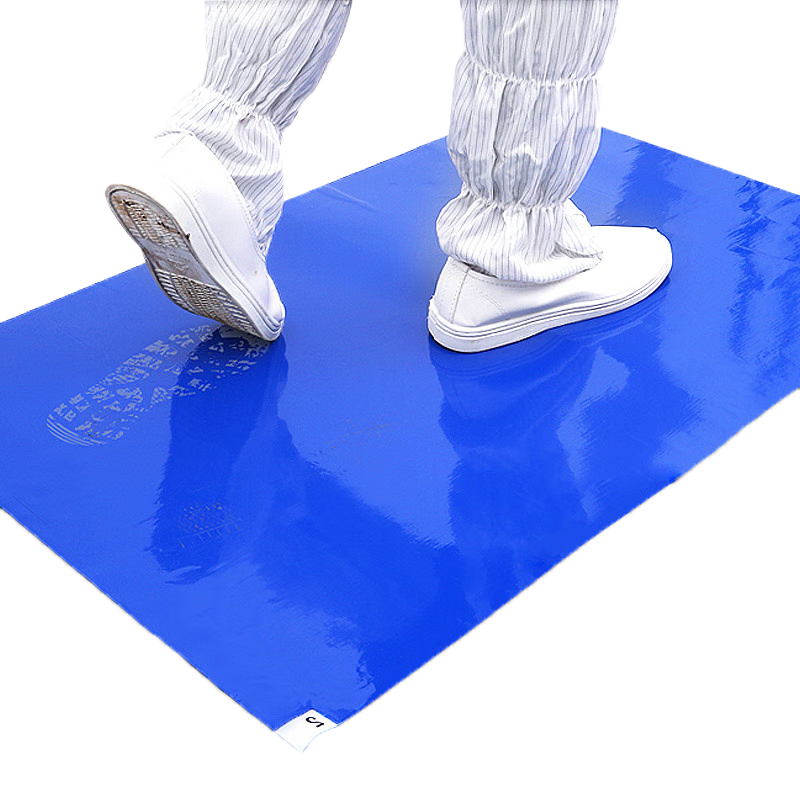 百舸 粘尘垫 静电无尘地垫无尘室脚踏除尘垫蓝色65*115cm 300片标准款 KW398267