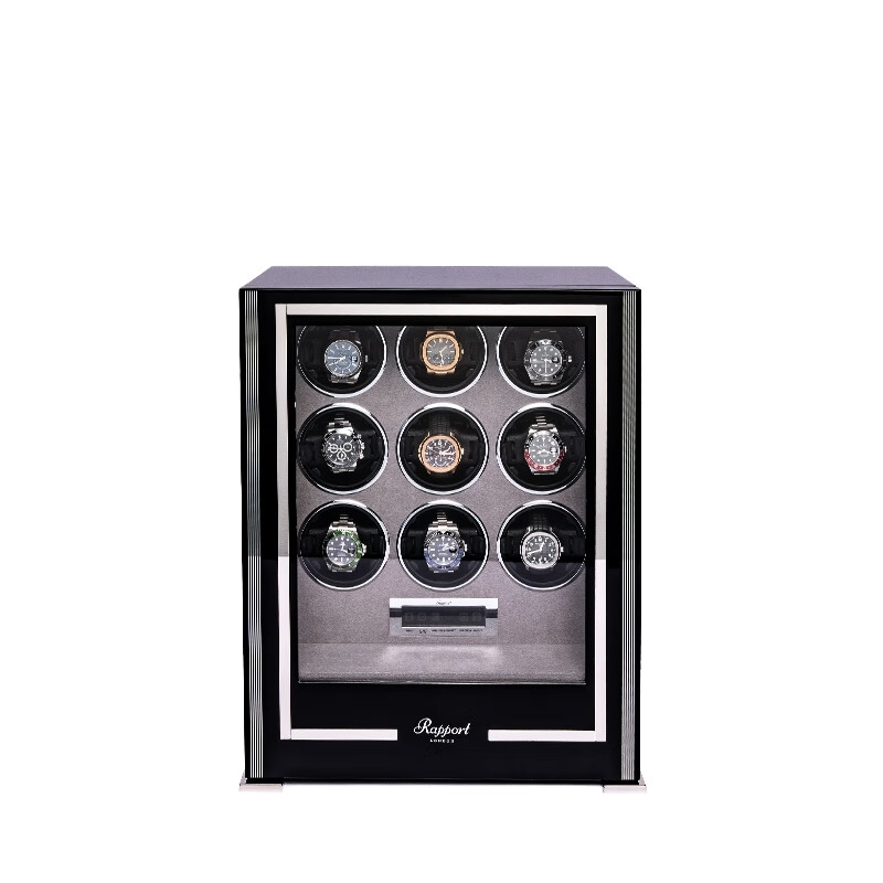 RAPPORT英国摇表器Paramount机械手表转表器收纳柜摇表机指纹锁 黑色W209
