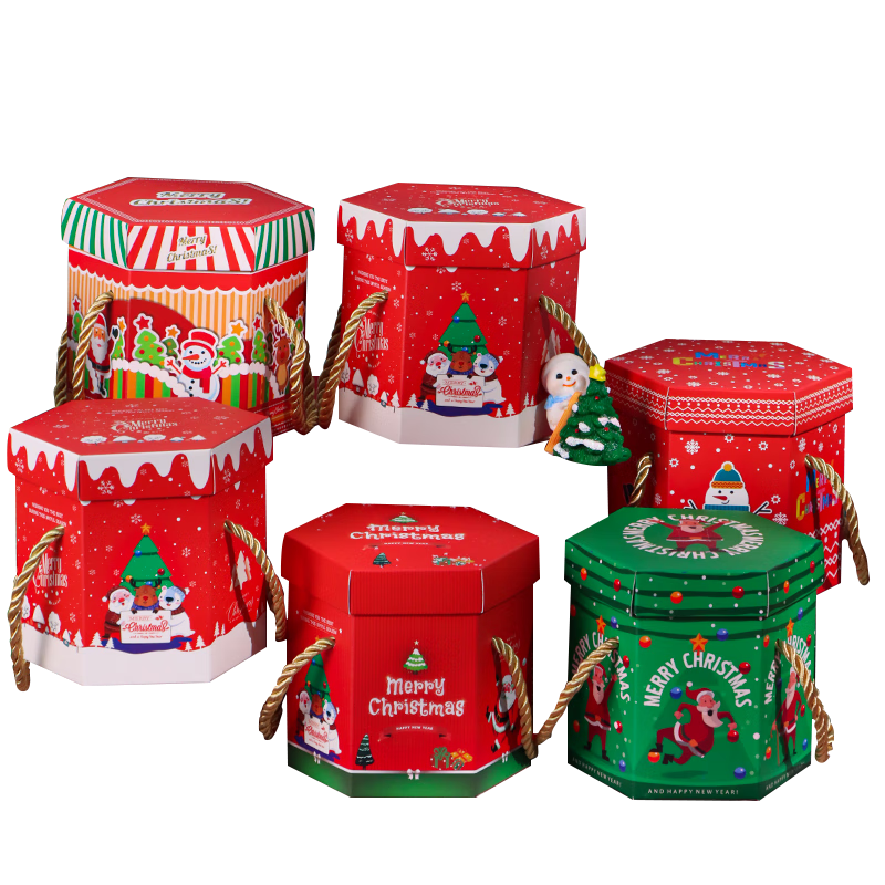 TaTanice 圣誕蘋果盒平安果包裝盒圣誕節(jié)蘋果禮盒平安夜平安禮盒禮物盒