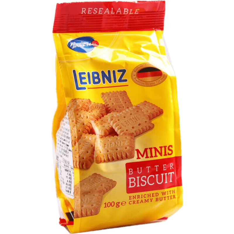 百樂(lè )順(Bahlsen)德國進(jìn)口萊布尼茲迷你餅干100g吃貨零食辦公休閑小吃奶茶裝飾型 牛奶巧克力味