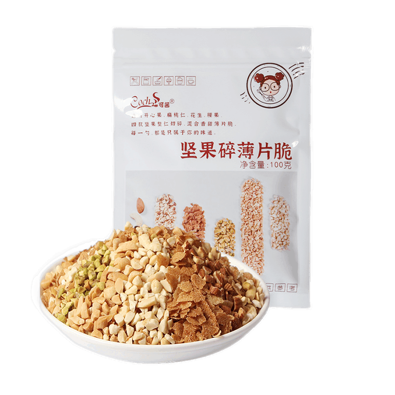 可茜（Coch） 混合薄片脆坚果碎100g薄脆混合坚果碎烘焙冰淇淋原料d 1袋