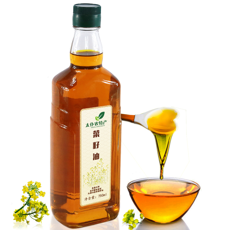 太仆冷榨菜籽油 菜油 非转基因油物理压榨脱皮750ml贵州