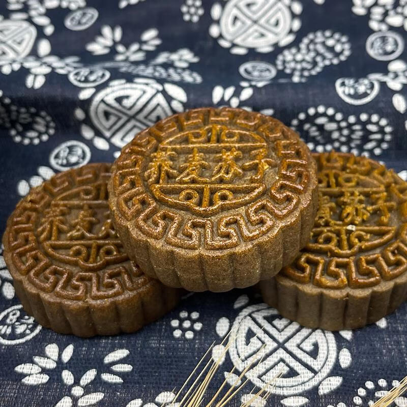 猪八哥中秋荞麦月饼五仁苏子馅无蔗糖粗粮木糖醇老式全麦杂粮 荞麦