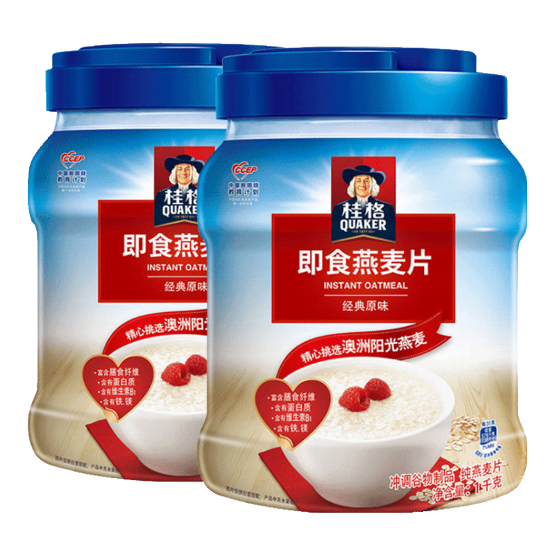QUAKER1000gƬѡ˾ԭζƬ װʳƬ1000g*2
