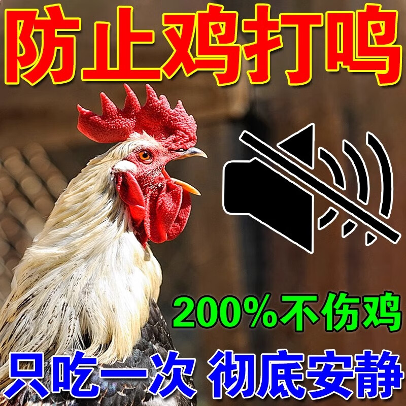 君吻防止公鸡打鸣神器不再叫不打鸣药不让鸡鸭鹅乱叫变哑通用饲料 1袋