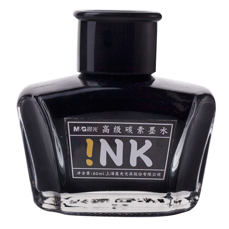晨光(M&G)文具60ml高级碳素墨水 大容量不堵钢笔墨水 单瓶装AICW9001 黑色 60ml