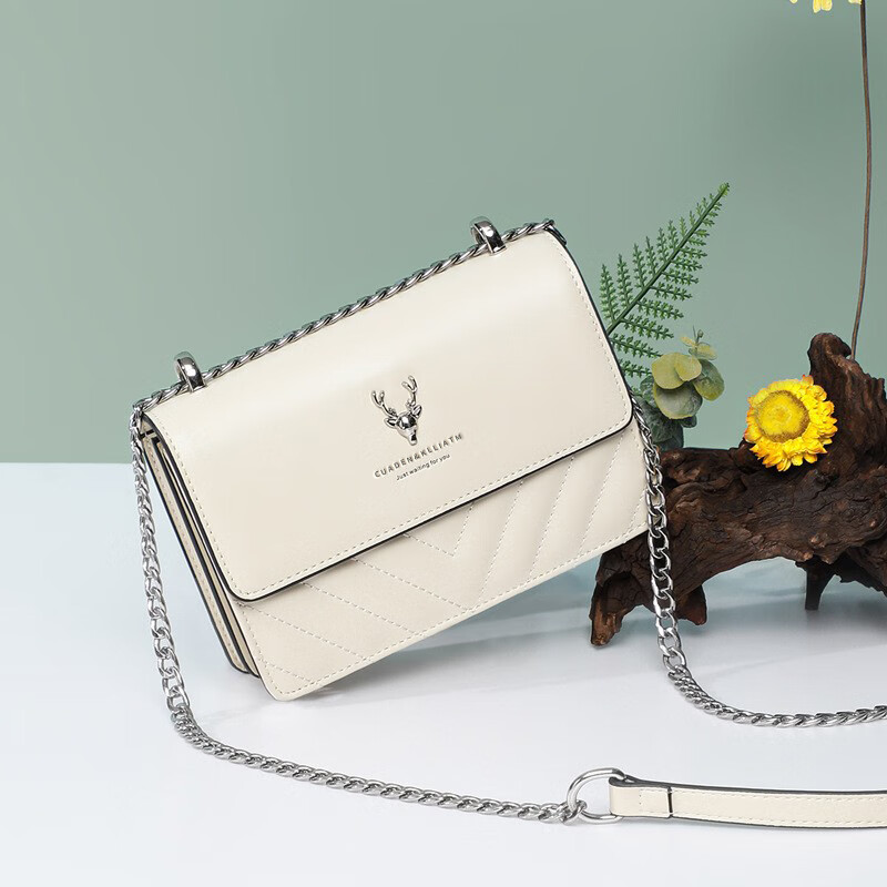 CUADEN KLLIATM轻奢包包女款一鹿有你单肩包斜挎包生日新年情人节礼物送女友老婆 【米白色】-全国七仓直发 2025高级感女生包实用走心送妈妈