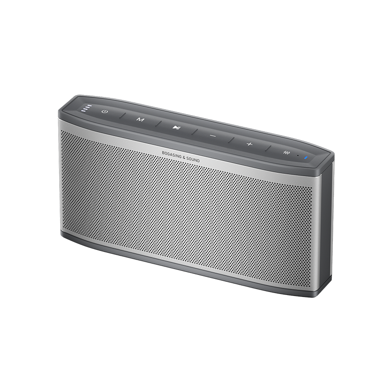 BOGASING宝格声Era S9Pro德国无线蓝牙音箱大功率家用便携式台式电脑桌面音响HIFI高音质立体之声低音炮 月光银【四核发声-HiFi高音质】 官方标配 音箱+充电线+音频线