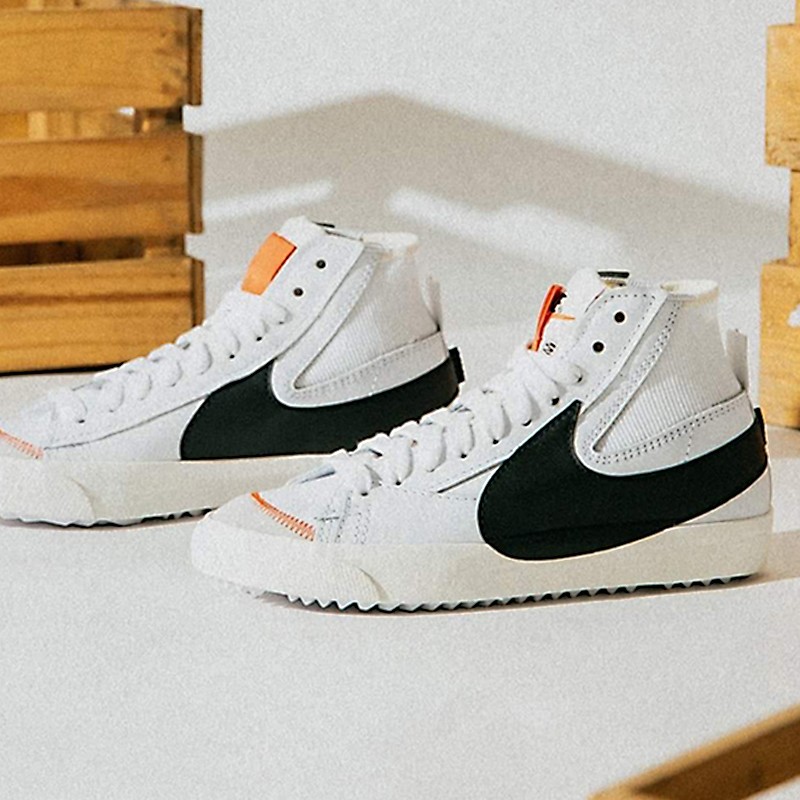 NIKE 耐克 Blazer Mid '77 Jumbo 中性休闲运动鞋 DD3111-100 白黑 42