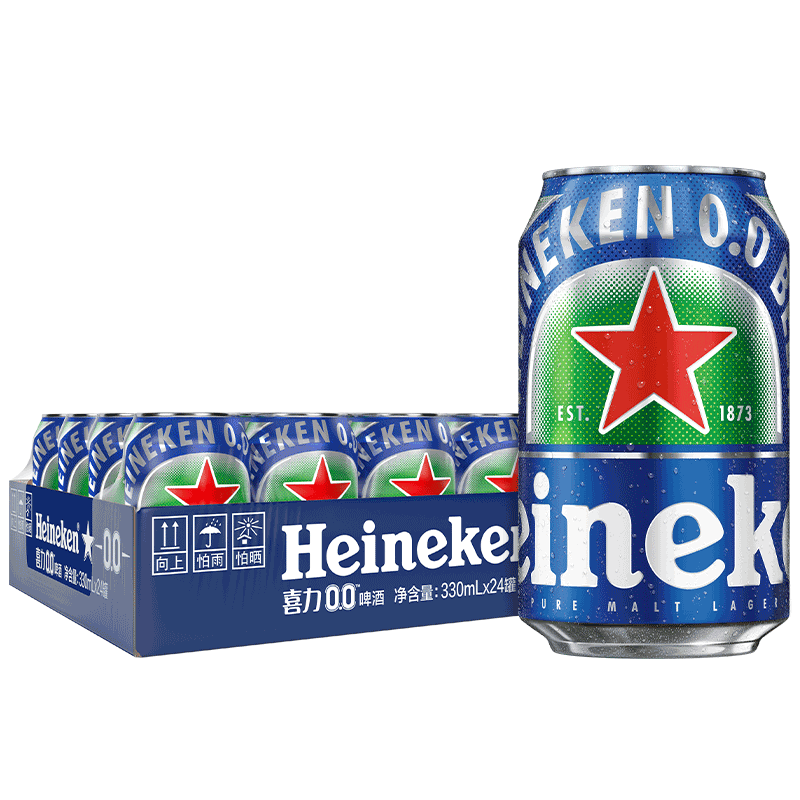 喜力0.0啤酒330ml*24聽整箱裝 喜力啤酒Heineken 原裝進口 