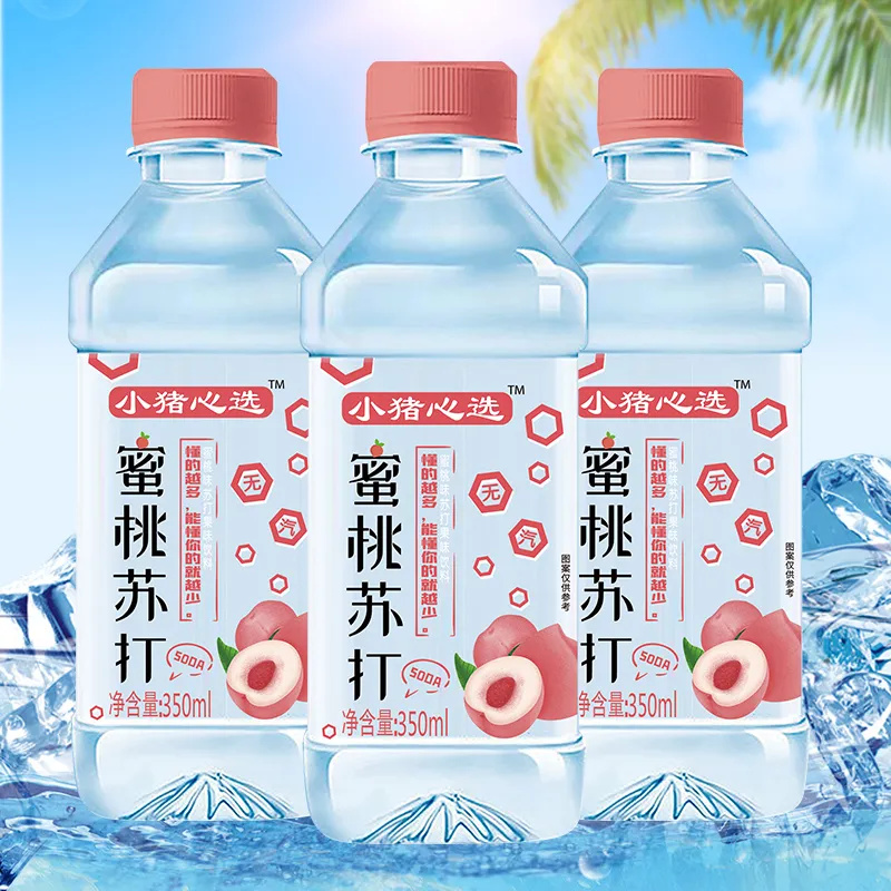 舒小达苏打水0脂0卡无添加蔗糖无汽弱碱性果味苏打水350ml瓶装饮料