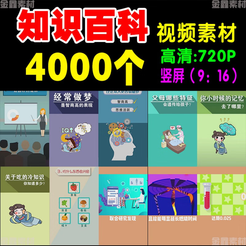 冷知识百科知识学习科普科学讲解高清抖音快手自媒体短视频素材包