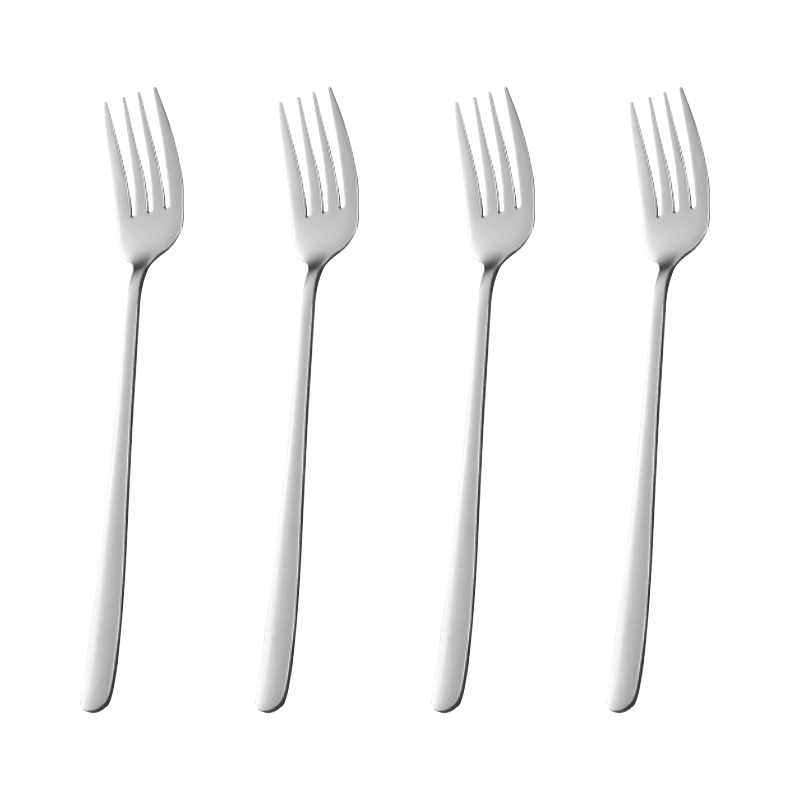 拾畫不銹鋼叉子4只裝 家用西餐叉甜品叉水果叉沙拉泡面叉餐具套裝