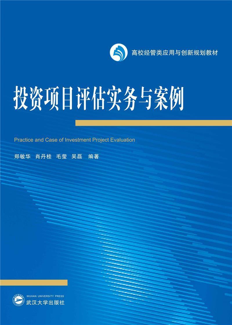 投资项目评估实务与案例郑敏华武汉大学出版社9787307228641 金融与投资书籍