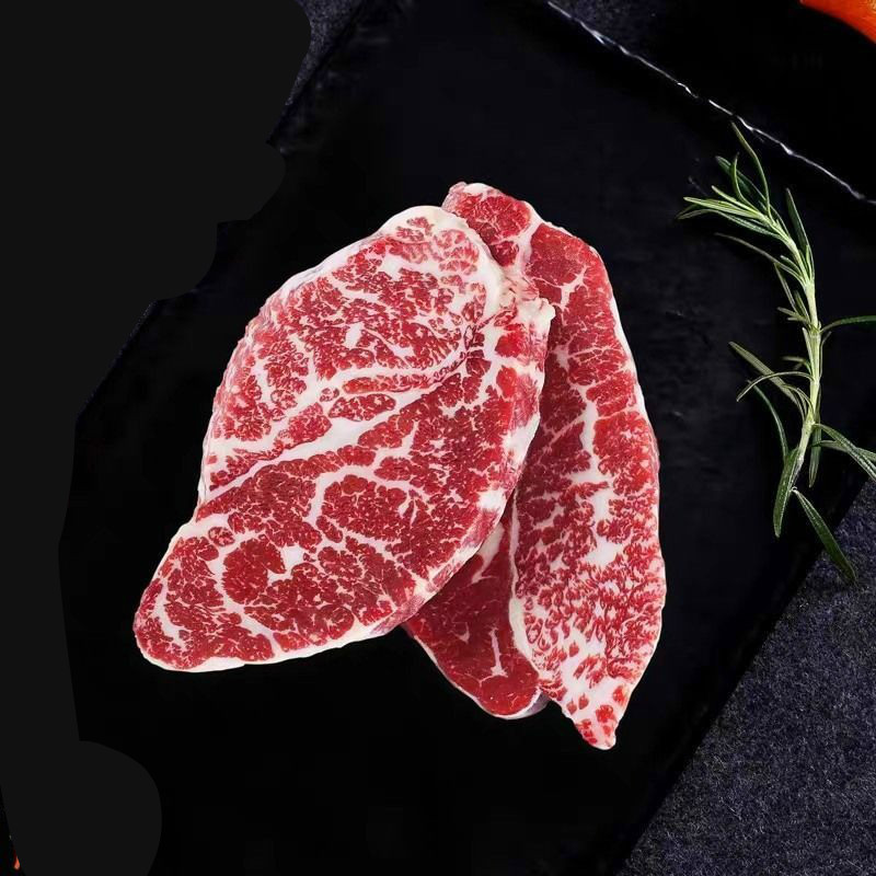 高品质雪花牛肉  块块带雪花纹 适合煎烤火锅 4斤原切雪花牛肉