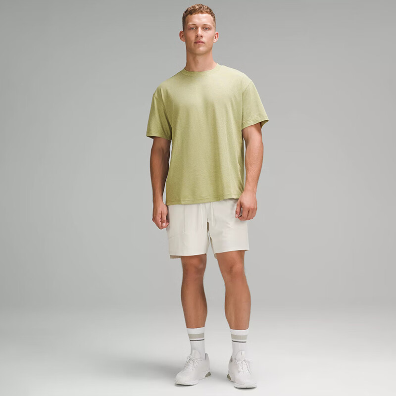 lululemon Relaxed Fit 男士训练宽松款短袖 速干 LM3DK9S 杂色青铜绿 L