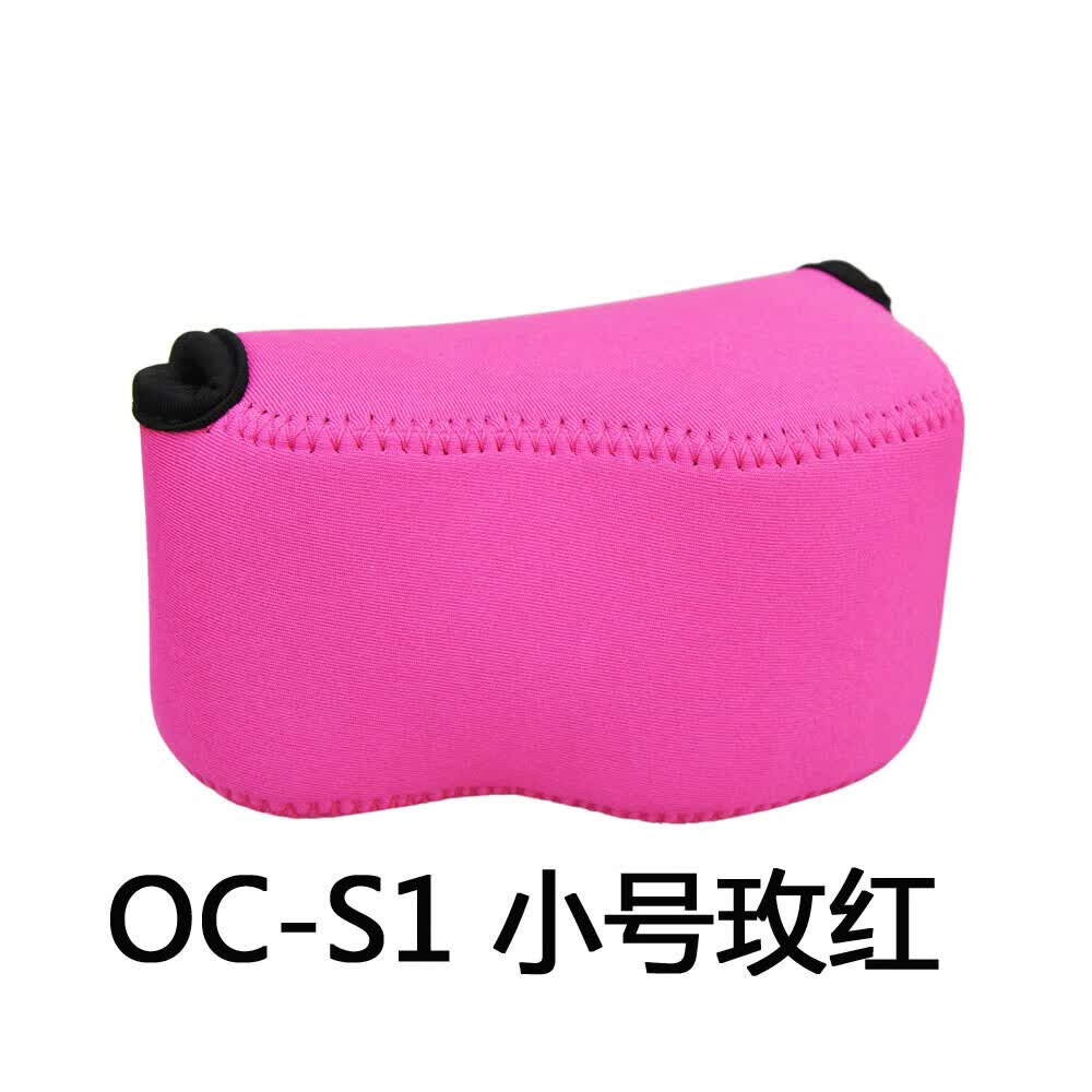 埠帝适用索尼微单相机内胆包A6600 A6100 A6500 A6000 A5100 A5000L A6300 A6400 RX1 RX1R ZVE10保 OCS1小号玫红色