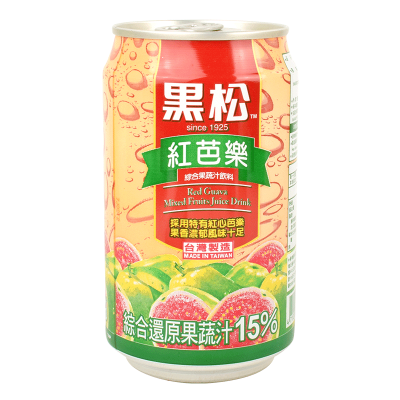 滇初台湾原装红芭乐汁番石榴320ml*24罐 复合果汁芭乐番茄 整箱24 红