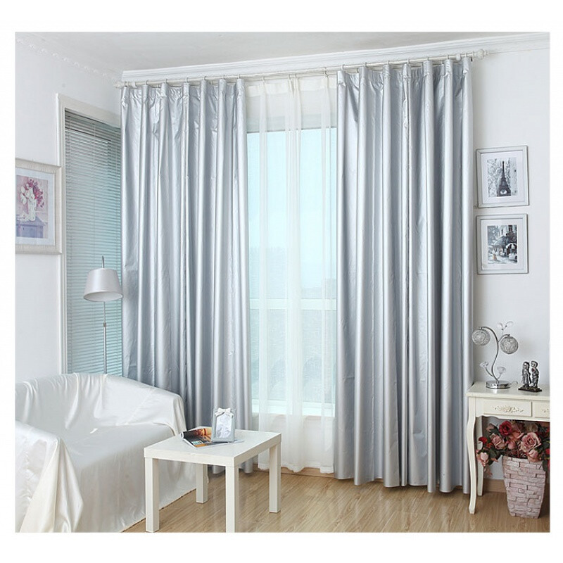 反光窗帘布 加厚全遮光布遮光窗帘成品布料卧室客厅防晒隔热阳台遮阳