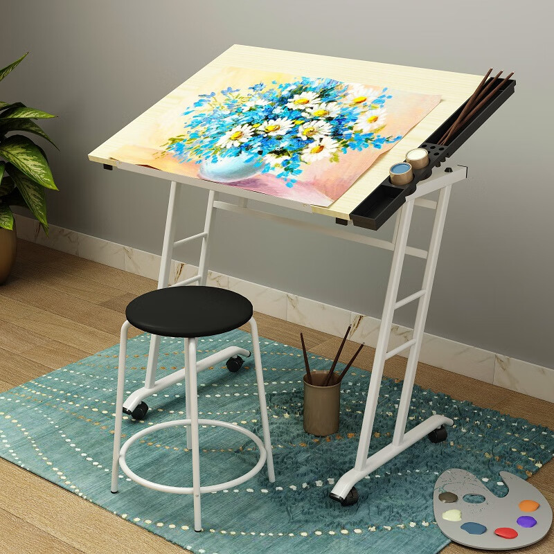 出写斜面绘图桌美术可升降书画绘画画图美术制图设计师书桌工作台桌子